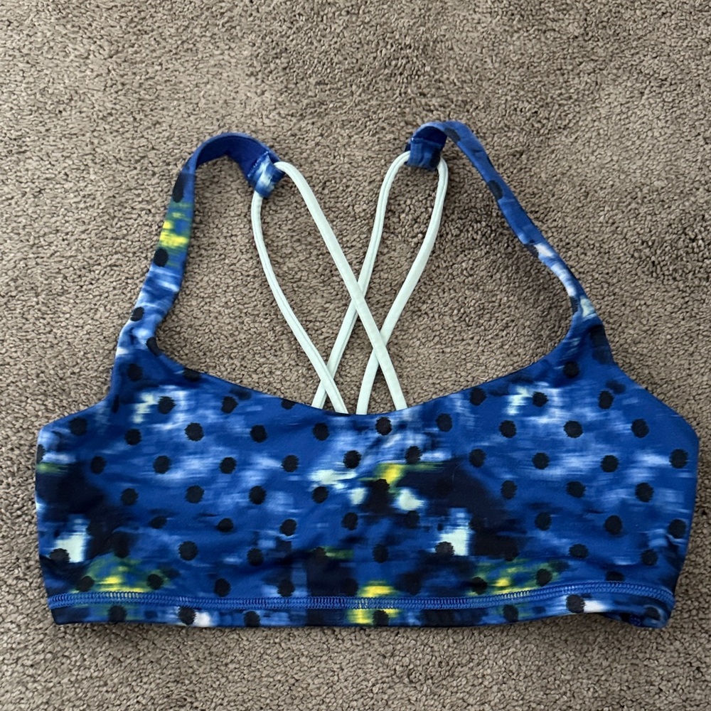 Lululemon Blue Polka Dot Sports Bra